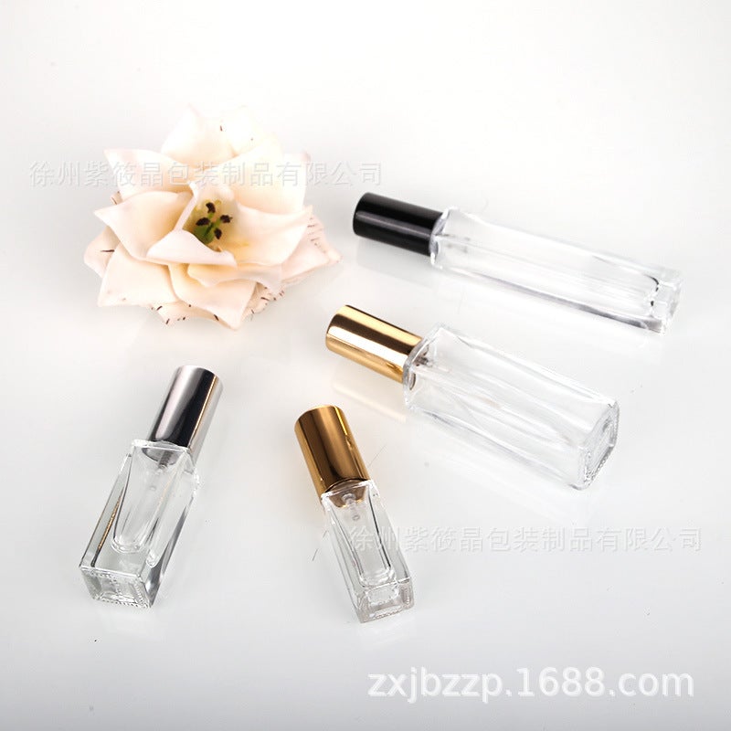 10Ml Square Perfume Bottle Clear Glass Perfume Sample Bottle Cosmetic Spray Bottle 5Ml Perfume Bottles - Image 3