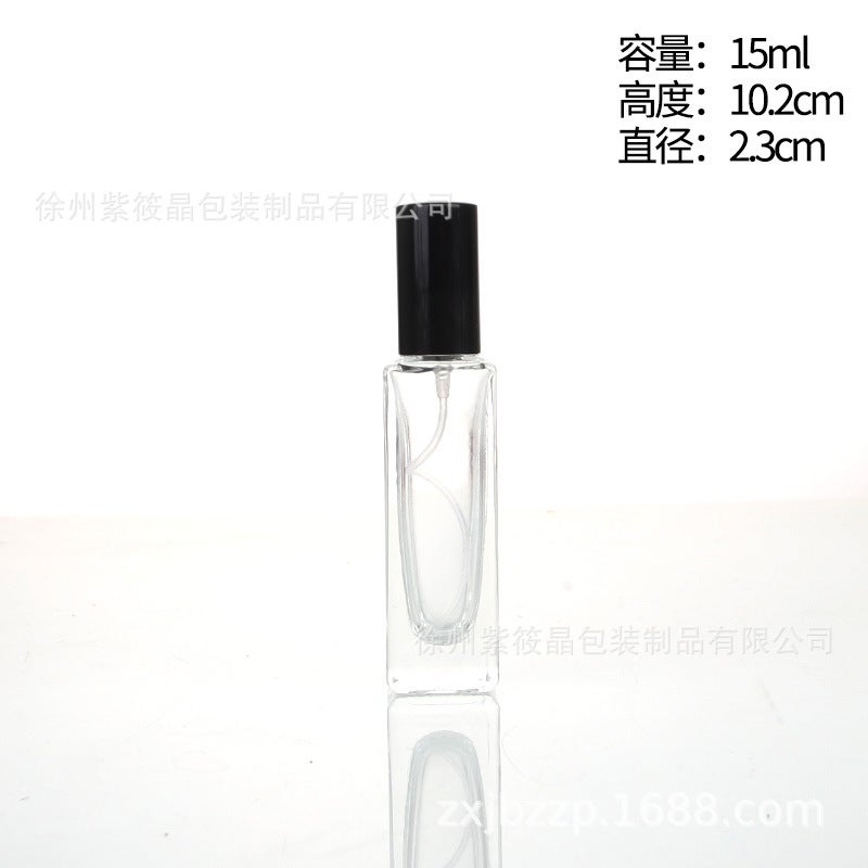 10Ml Square Perfume Bottle Clear Glass Perfume Sample Bottle Cosmetic Spray Bottle 5Ml Perfume Bottles - Image 1