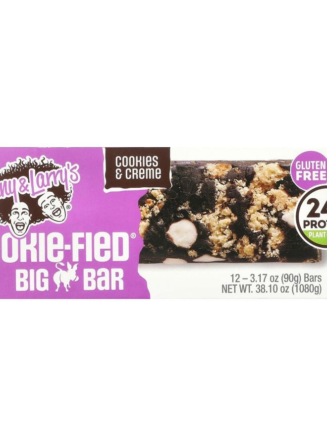 LENNY & LARRY'S Cookie-Fied® Big Bar Cookies & Creme 12 Bars 3.17 oz (90 g) Each