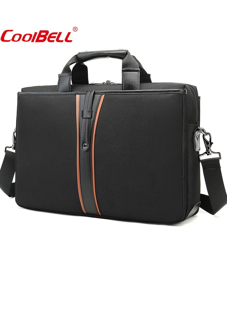 CoolBELL Men's Large Capacity Laptop Bag Briefcase Black - Image 2