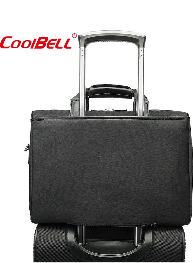 CoolBELL Men's Large Capacity Laptop Bag Briefcase Black - Image 5