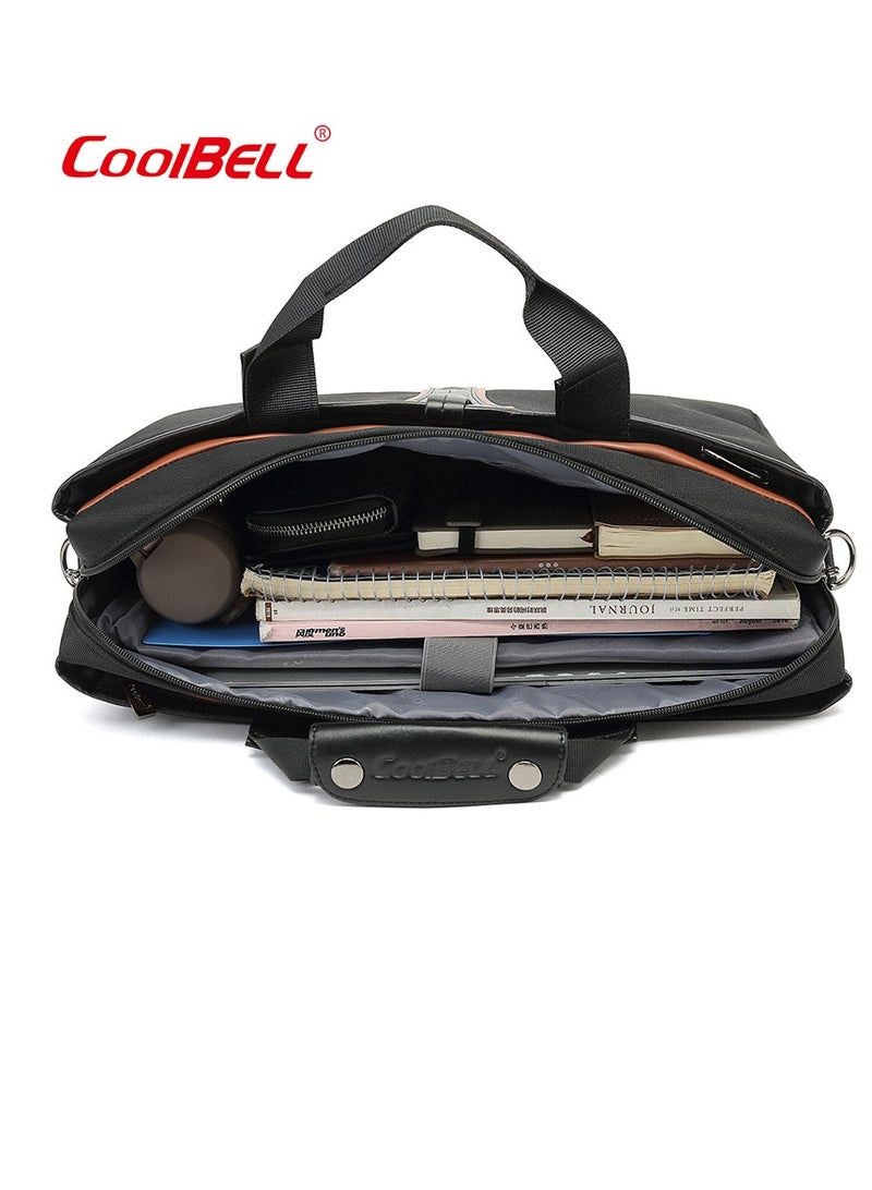 CoolBELL Men's Large Capacity Laptop Bag Briefcase Black - Image 4