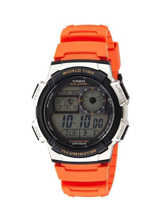 CASIO Men Resin Digital Watch AE-1000W-4BVDF - 44 mm - Orange - Image 1