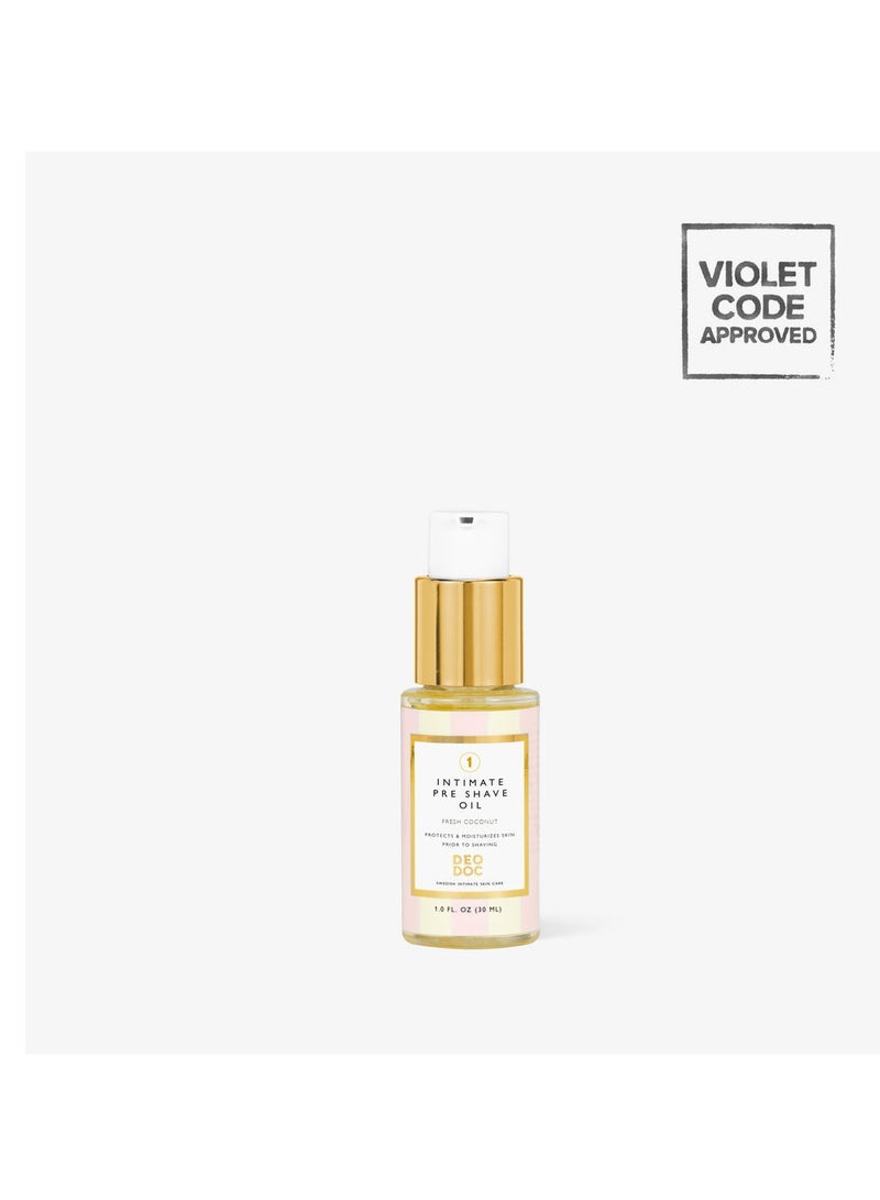 DeoDoc Intimate Pre Shave Oil - Fresh Coconut - Image 2
