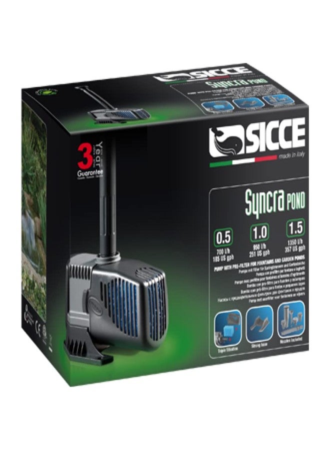 SICCE SyncraPond 0.5 - 185 GPH Pump - Koi Friendly, Self-Cleaning Impeller, Hose Fittings Included - Image 2