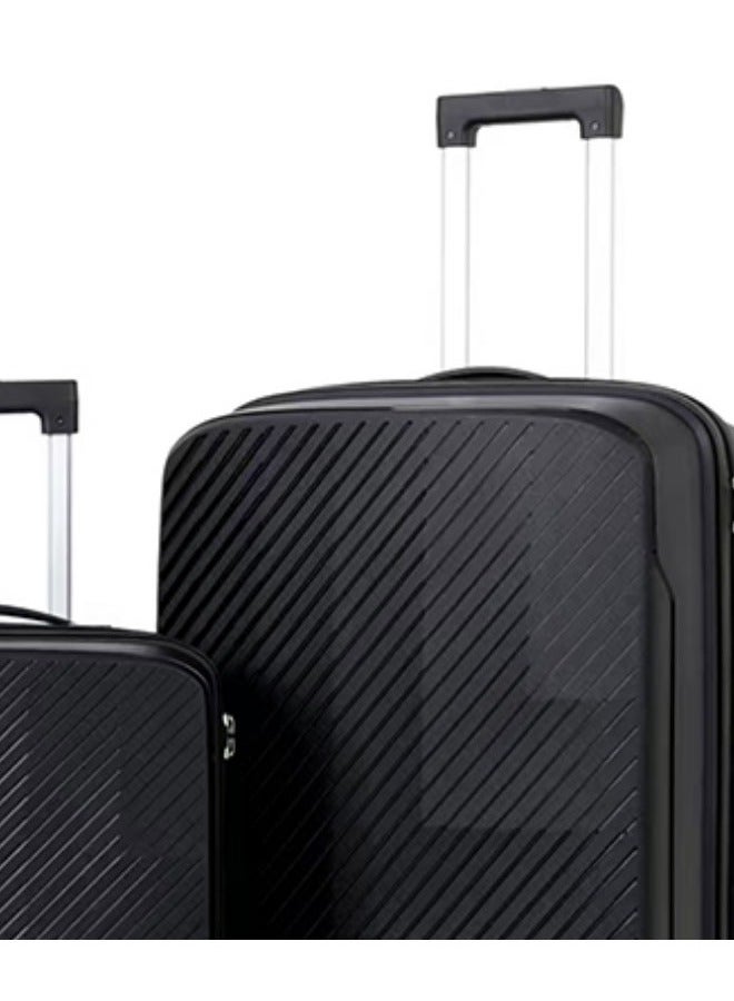 إن كي أكس مجموعة أنيقة وعملية من 3 قطع من حقائب السفر الصلبة باللون الأسود مقاس 20*24*28 بوصة - Image 3