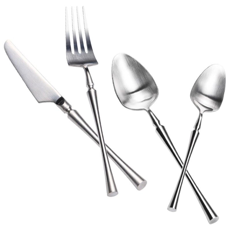 304 Stainless Steel Flatware Set 4pcs Thickened Cutlery For Western Dining Restaurant - Image 2