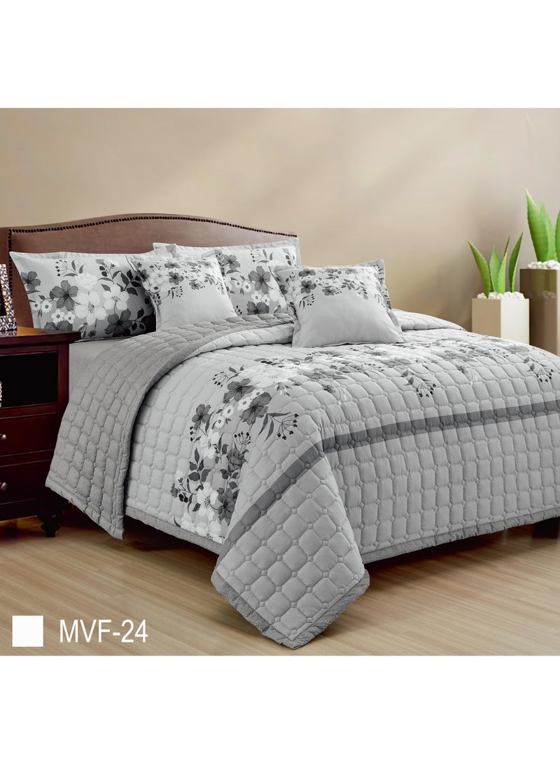 ماركه  طقم لحاف سرير نفرين وجهين مضغوط مشجر 6 قطع مقاس 240 *220 سم - Image 1