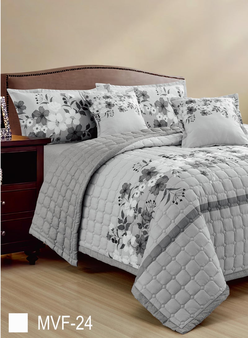 ماركه  طقم لحاف سرير نفرين وجهين مضغوط مشجر 6 قطع مقاس 240 *220 سم - Image 3