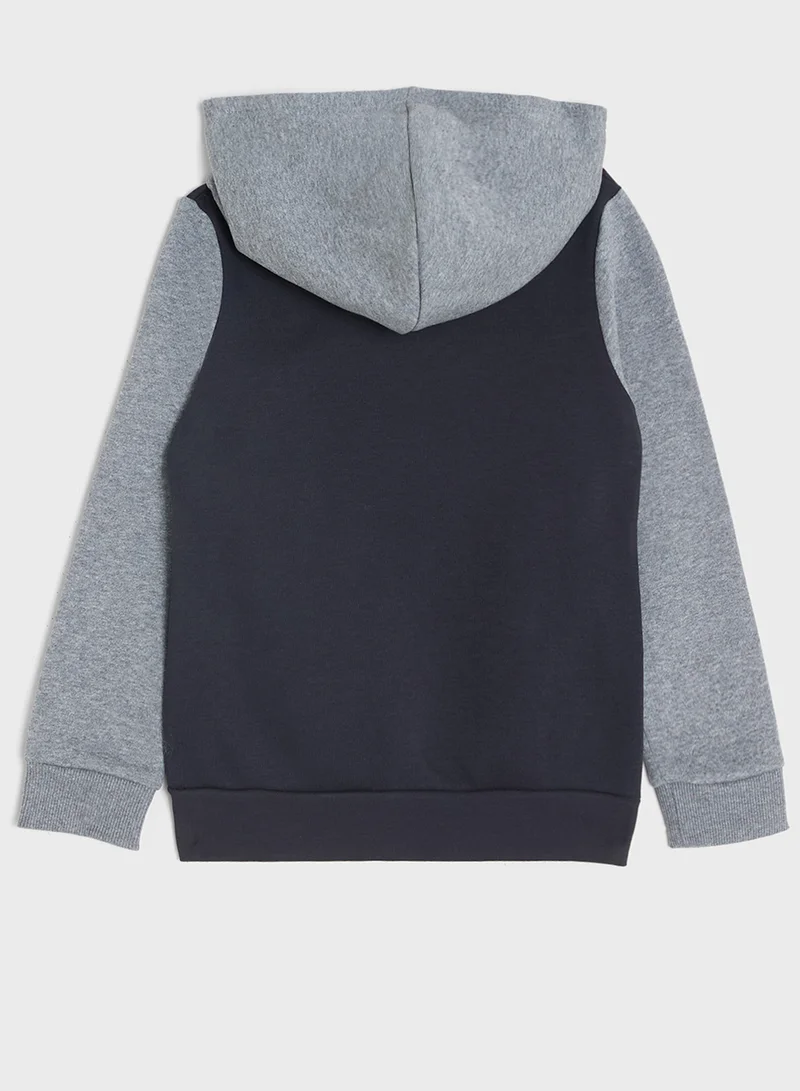 اندر ارمور Youth Rival Fleece Colorblock Graphic Hoodie
