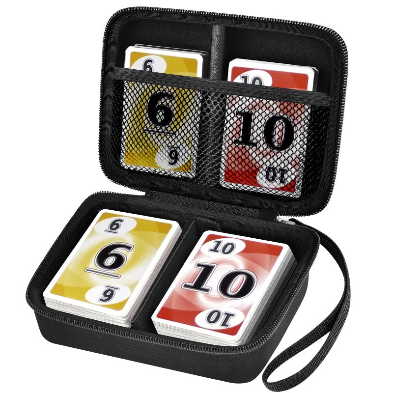 Comecase Cards Holder Case Compatible with SKYJO/for Bicycle Playing Cards/for Five Crowns/for UNO/for Phase 10 Playing Cards, Card Game Storage Organizer Holds Up to 400 Cards - Red(Box Only) - Image 1