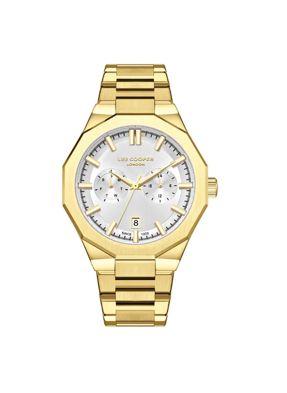Lee Cooper Lee Cooper LC08018.130 Men's Multi Function Display Watch & Metal Strap Gold