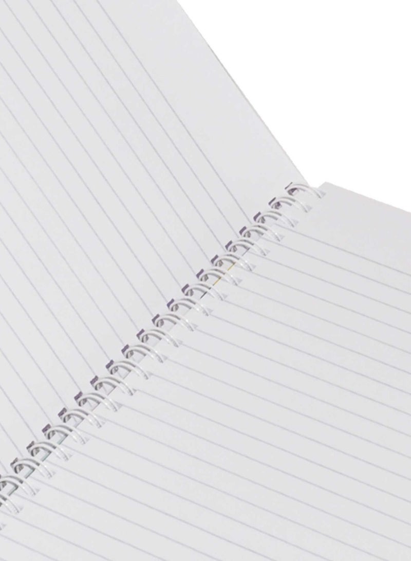 Light FIS LIGHT Pack of 5 Spiral Hard Cover Notebook, Single Line, A4, 100Sheets -LINBSA41702 - Image 2