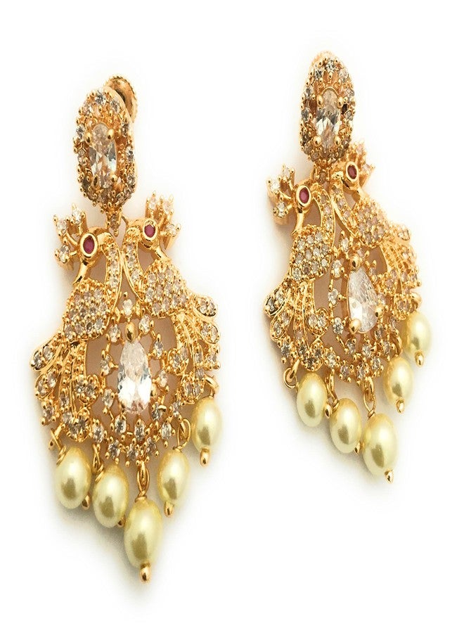 Sasitrends One Gram Micro Gold Plated Peacock Necklace Set for Women and Girls - Image 3
