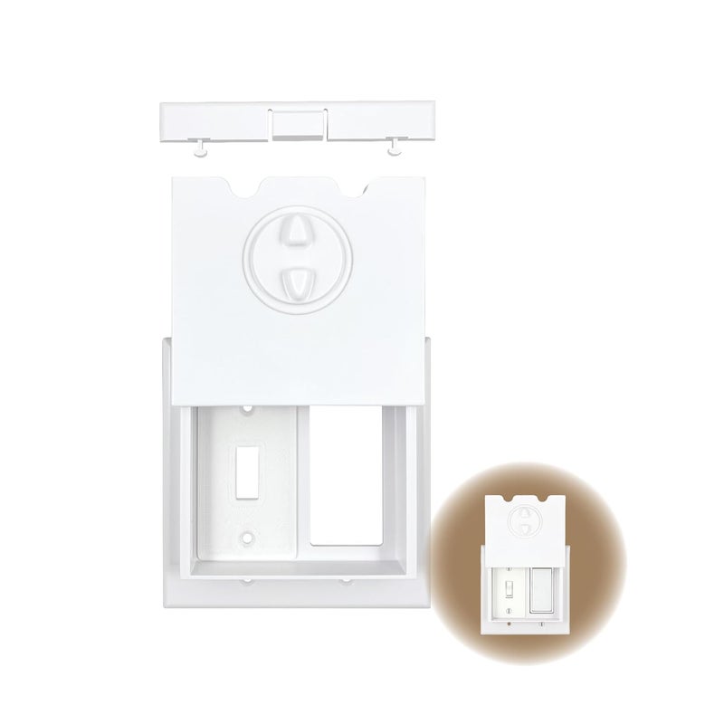 DHT Ventures Store HomeStar Safety Light Switch Guard | Toggle-Rocker Combo Style | Child Proof Light Switch Plate | Tamper-Proof Switch Protection | Switch Lock Cover - Image 1