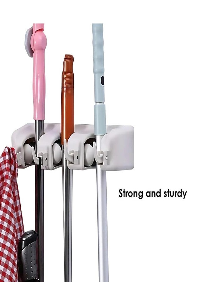 Drumstone (𝐋𝐢𝐦𝐢𝐭𝐞𝐝 𝐓𝐨𝐝𝐚𝐲) Premium Wall Mounted Mop Broom Holder 3-Layer Organizer Rack for Home, Kitchen, Bathroom & Garage – Anti-Slip Grip Clips 𝟏𝟓 𝐘𝐄𝐀𝐑𝐒 𝐖𝐀𝐑𝐑𝐀𝐍𝐓𝐘 - Image 4