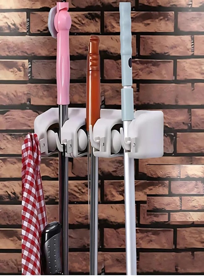 Drumstone (𝐋𝐢𝐦𝐢𝐭𝐞𝐝 𝐓𝐨𝐝𝐚𝐲) Premium Wall Mounted Mop Broom Holder 3-Layer Organizer Rack for Home, Kitchen, Bathroom & Garage – Anti-Slip Grip Clips 𝟏𝟓 𝐘𝐄𝐀𝐑𝐒 𝐖𝐀𝐑𝐑𝐀𝐍𝐓𝐘 - Image 2