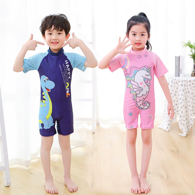 Cartoon Children'S Swimwear Cute Boys And Girls Swimwear Small And Medium Children'S One-Piece Baby Quick-Drying Swimwear - Image 2