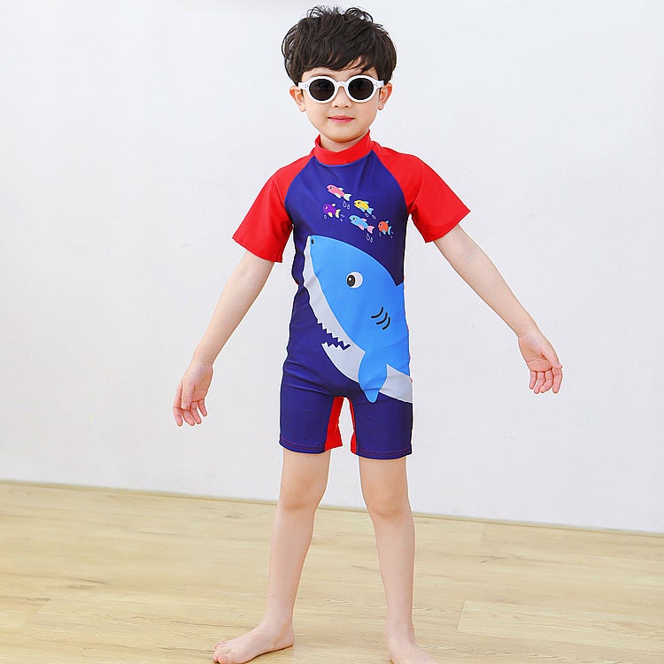 Cartoon Children'S Swimwear Cute Boys And Girls Swimwear Small And Medium Children'S One-Piece Baby Quick-Drying Swimwear - Image 4