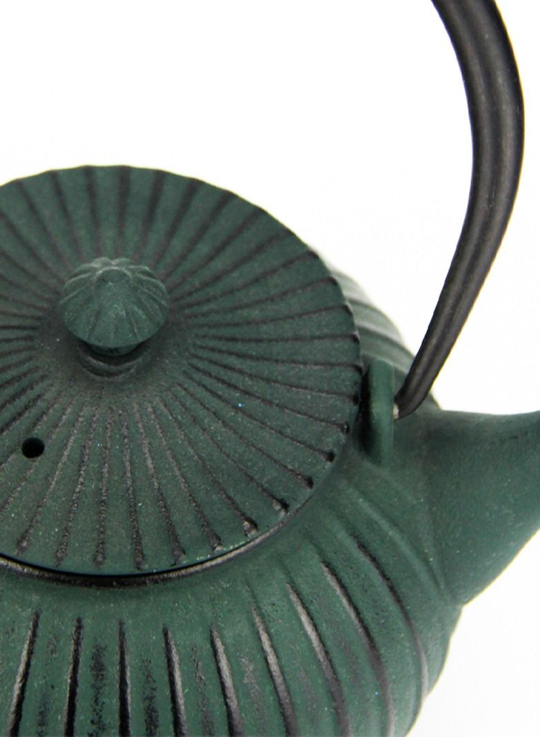 Tealand Elevate Your Tea Experience Dark Green 1.1L Cast Iron Teapot with Enamel Coating - Image 5