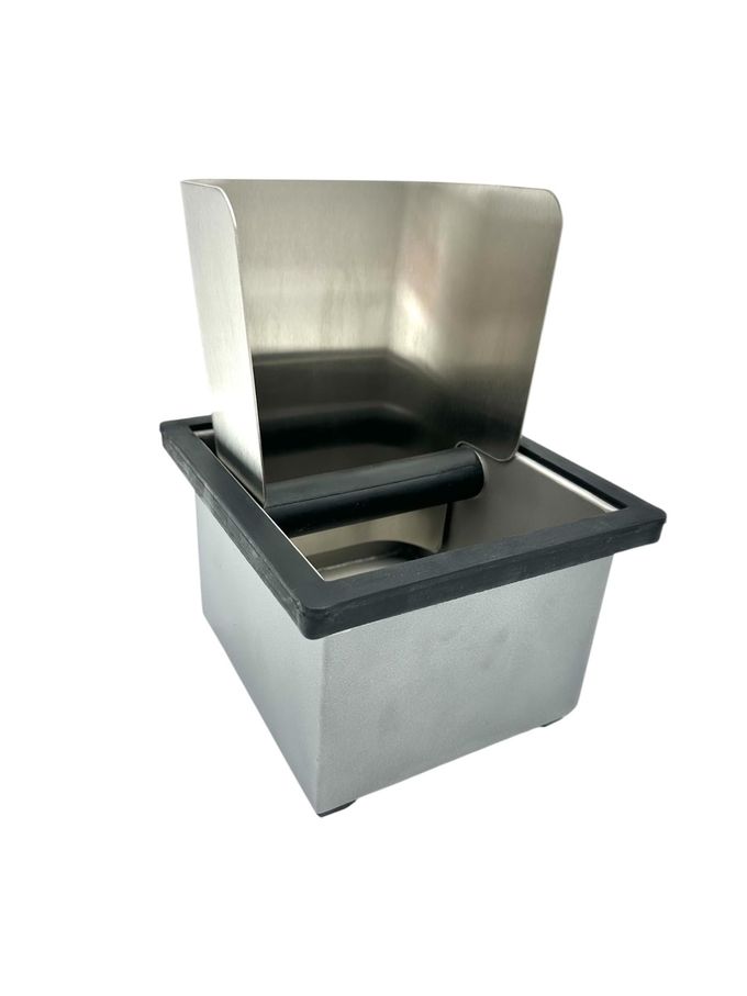 Rattleware Stainless Steel Espresso Knock Box Splash Guard for Home, Cafe, Restaurant, Hotel - Coffee Splash Guard Accessory for Baristas, Dishwasher Safe, Home Espresso Stations