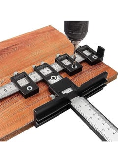 KCDMBUE Cabinet Hardware Jig Tool,Adjustable Punch Locator Drill Template Guide, Wood Drilling Dowelling Guide for Installation of Handles Knobs on Doors and Drawer  - Image 1