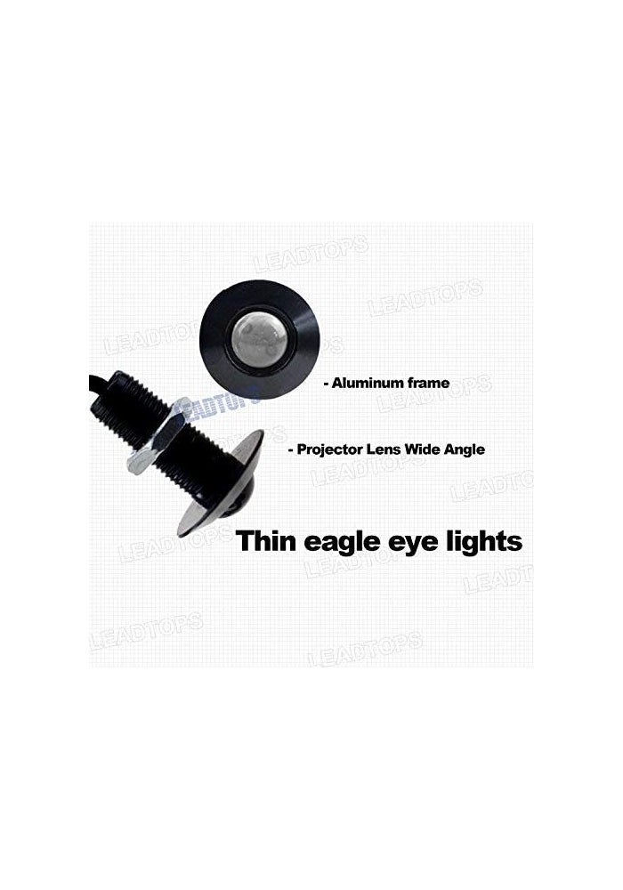 LEADTOPS 10-Pack DIY 12V Ultra Thin Fog Eagle Eye Daytime Running Lights DRL - Black - Image 5