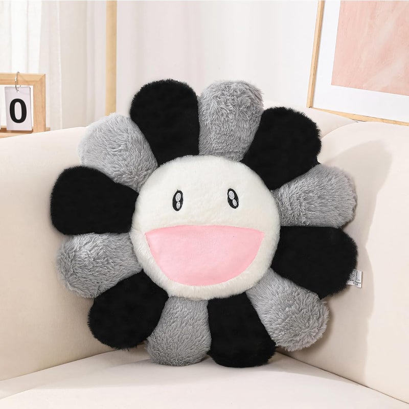 FIONOUT Flower Pillow, Flower Shaped Throw Pillow, Flower Face Floor Cushions Floor Pillow, Colorful Sunflower Plush Pillow, Cute Room Decor Decorative Pillows for Sofa Bedroom Car (60CM/23.6in) - Image 1