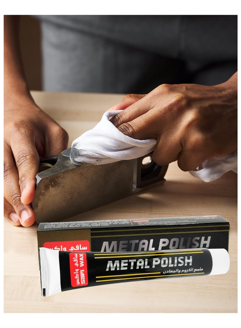 Safi WAX 2 PCS Metal Polish for Car and Home, Metal Rust and Stain Remover SAFI WAX SFW134 - 50g x2  - Image 4