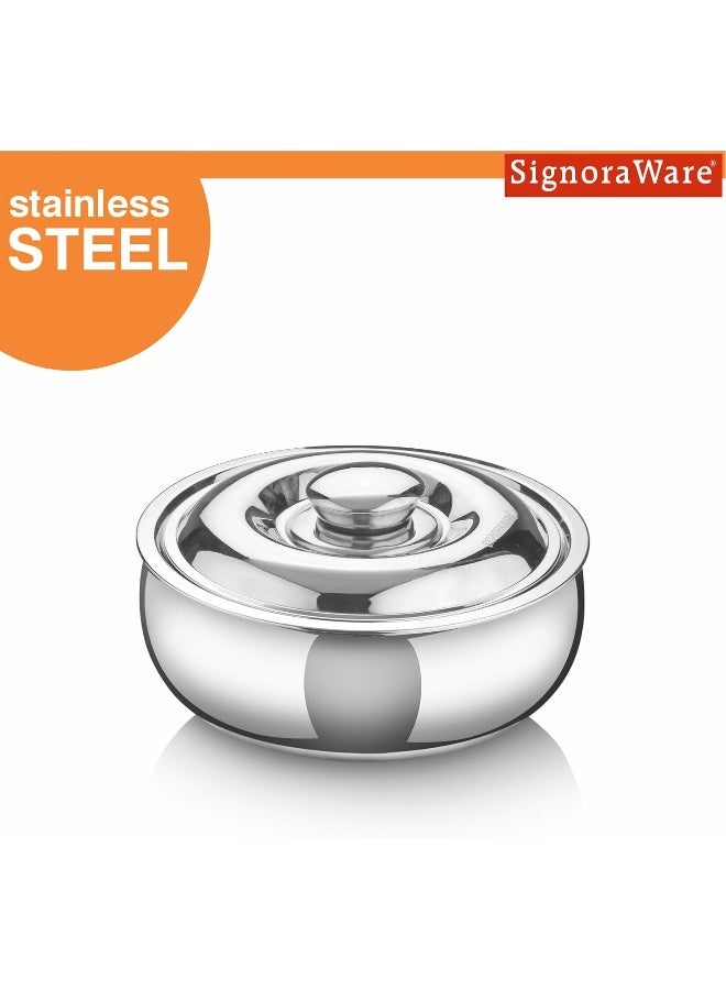 Signoraware Casserole Serving Bowl Container with Coaster, Insulated Stainless Steel with Insulated - Image 4