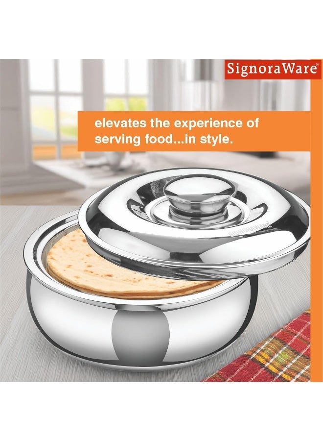 Signoraware Casserole Serving Bowl Container with Coaster, Insulated Stainless Steel with Insulated - Image 5