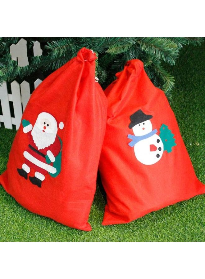 NIBEMINENT 2-Piece Woven Snowman Candy Gift Bag Multicolour - Image 2