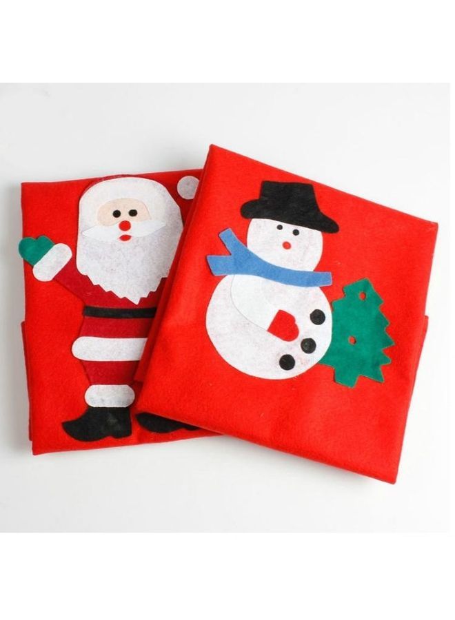 NIBEMINENT 2-Piece Woven Snowman Candy Gift Bag Multicolour - Image 4