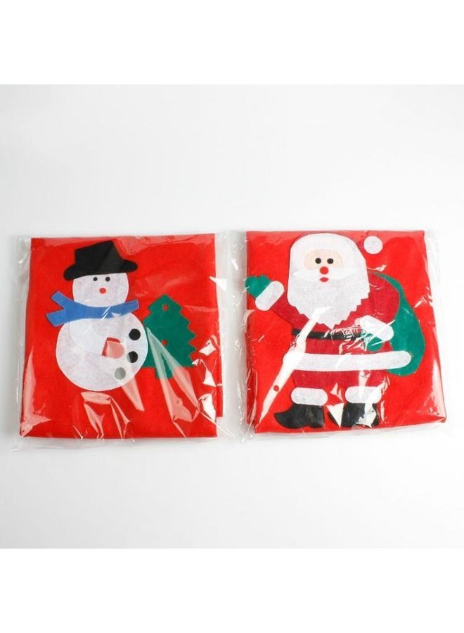NIBEMINENT 2-Piece Woven Snowman Candy Gift Bag Multicolour - Image 3