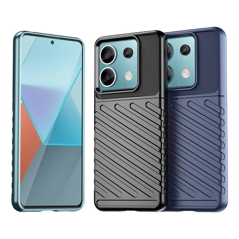 Silicone Protective Case for Redmi Note 13 with Shockproof and Drop Protection plus Shockproof plus Kickstand plus Strong Magnetic in Blue - Image 2