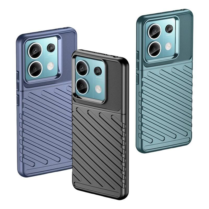 Silicone Protective Case for Redmi Note 13 with Shockproof and Drop Protection plus Shockproof plus Kickstand plus Strong Magnetic in Blue - Image 3