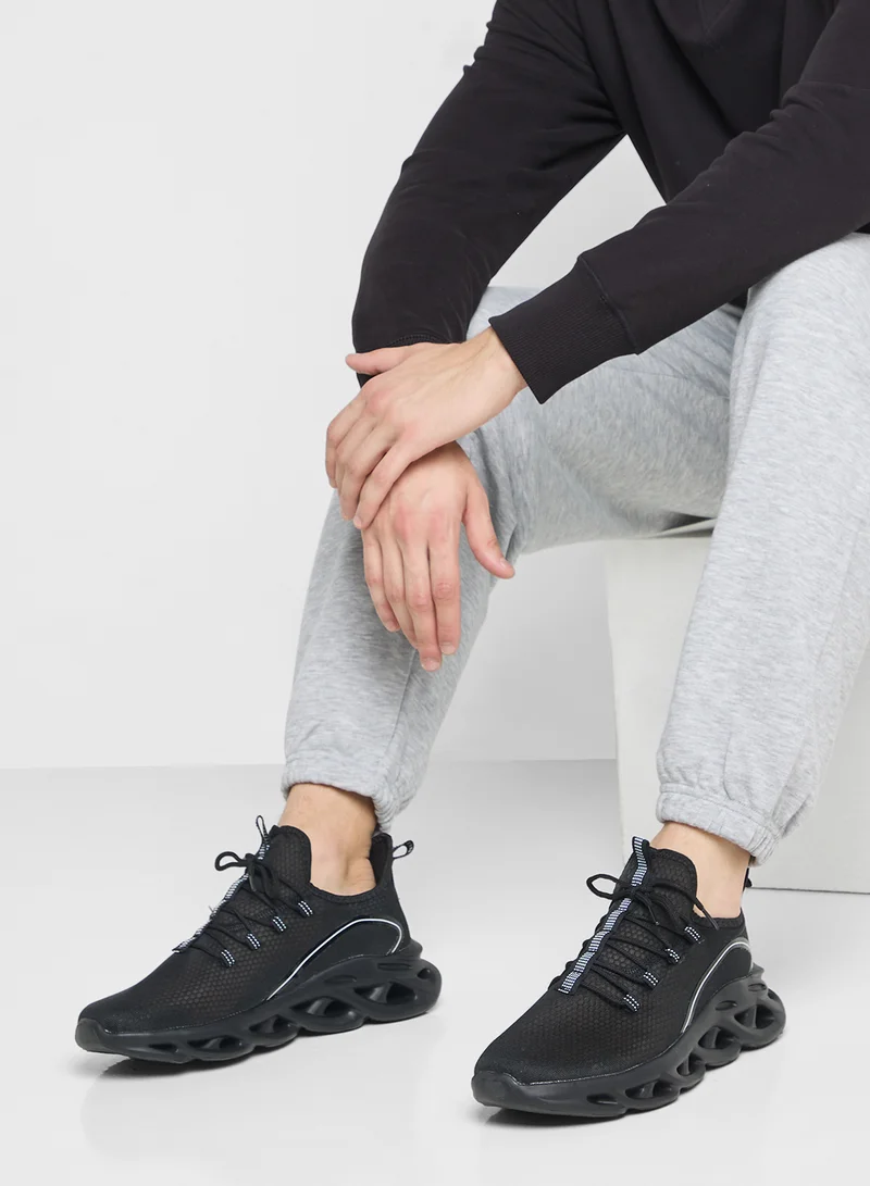 سفنتي فايف Elevated Outsole Knitted Sneakers