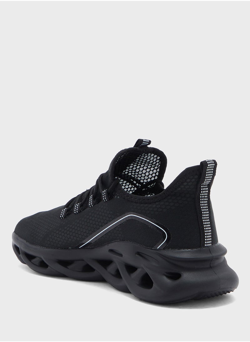 Seventy Five Elevated Outsole Knitted Sneakers  - Image 2
