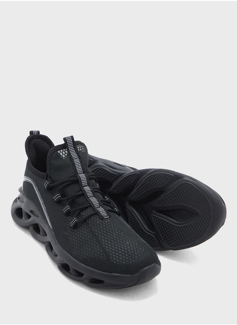Seventy Five Elevated Outsole Knitted Sneakers