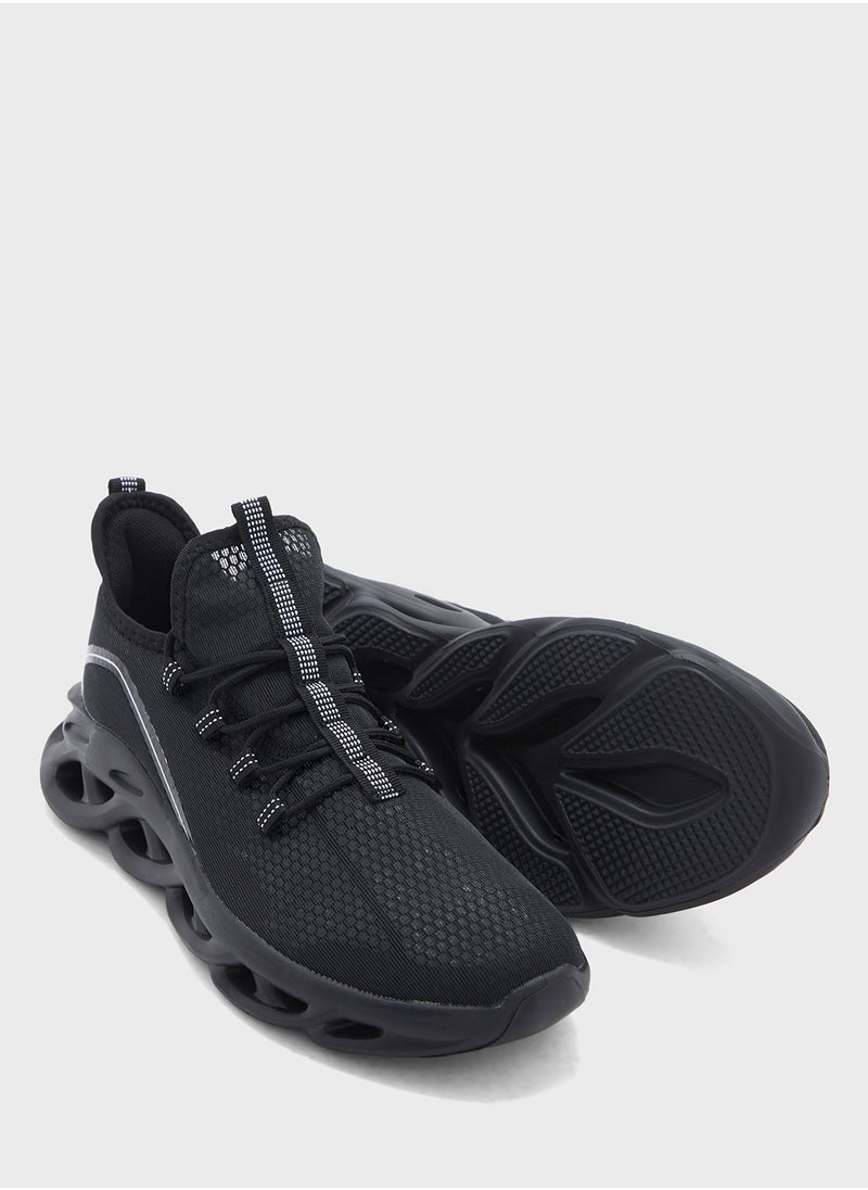 Seventy Five Elevated Outsole Knitted Sneakers  - Image 3
