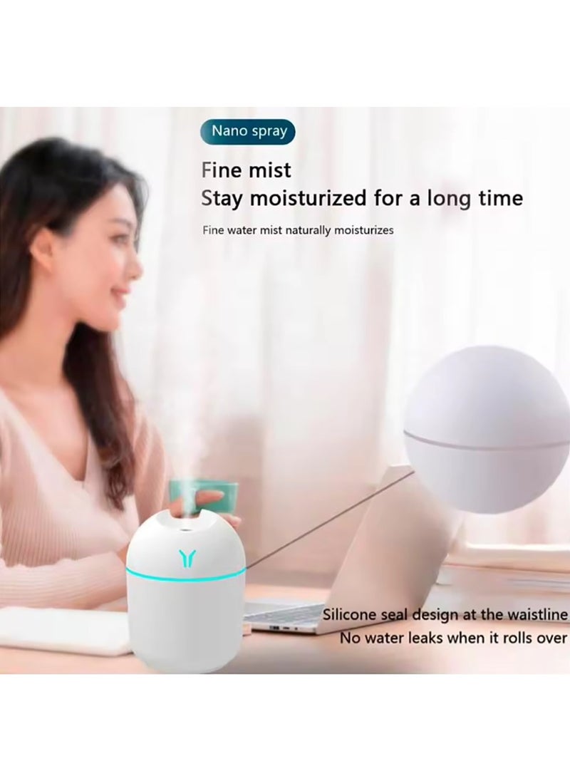 Mini Air Humidifier Car Diffuser for Essential Oils Scent Air Purifier with 7 Color Night Light and 2 Mist Modes Portable Air Freshener for Car Home Room Office