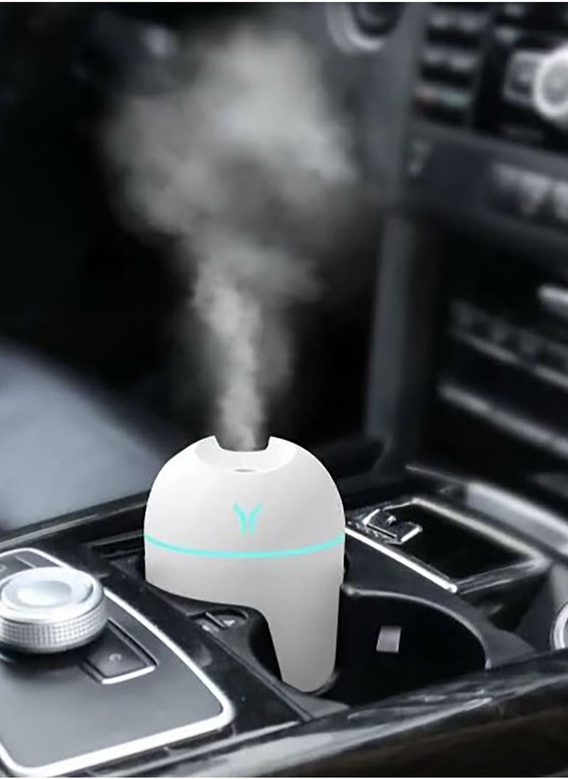 Mini Air Humidifier Car Diffuser for Essential Oils Scent Air Purifier with 7 Color Night Light and 2 Mist Modes Portable Air Freshener for Car Home Room Office
