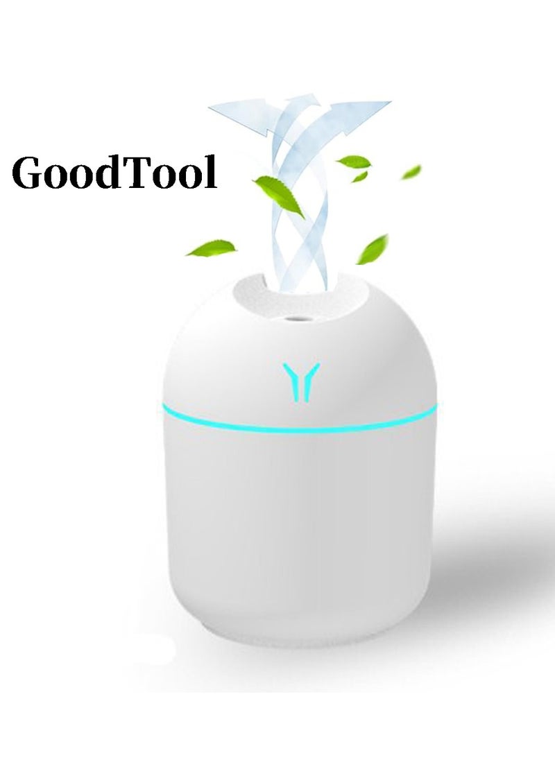 Mini Air Humidifier Car Diffuser for Essential Oils Scent Air Purifier with 7 Color Night Light and 2 Mist Modes Portable Air Freshener for Car Home Room Office