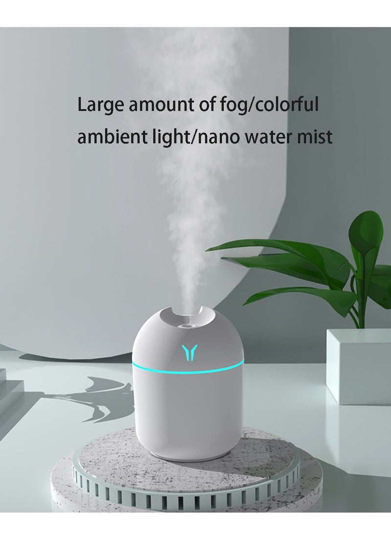Mini Air Humidifier Car Diffuser for Essential Oils Scent Air Purifier with 7 Color Night Light and 2 Mist Modes Portable Air Freshener for Car Home Room Office