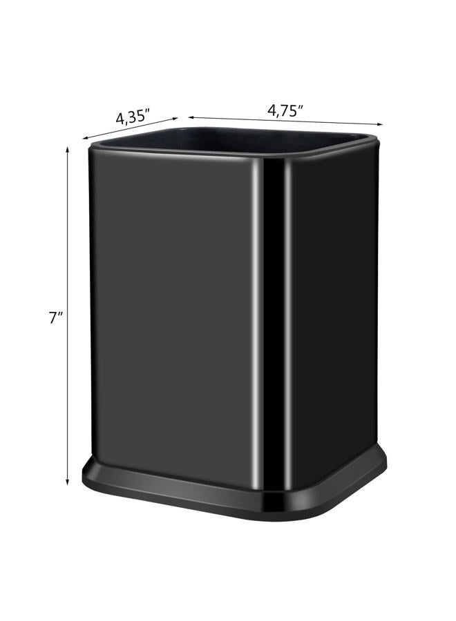 RedCall Stainless Steel Kitchen Utensil Holder for Countertop, Spoon Spatula Organizer,Modern Rectangular Large Cooking Utensil Caddy Counter,Utensil Crock (Stainless Steel Black) - Image 5