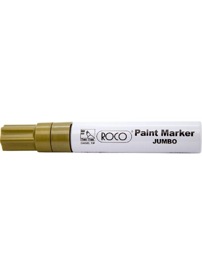 ROCO Jumbo Paint Marker Chisel Tip 8mm Gold