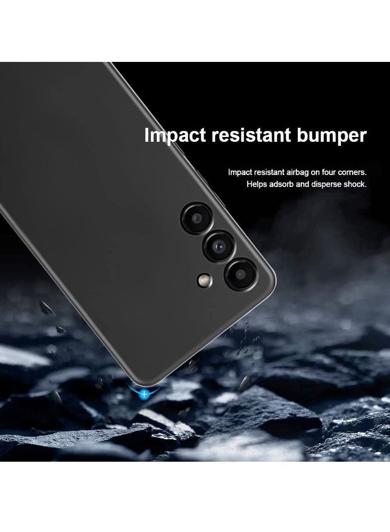 BORTONY Galaxy A14 Case with 2 Pack Tempered Glass Screen Protector Microfiber Shockproof Soft Liquid Silicone Protective Phone Cover for Samsung Galaxy A14 4G/5G - Image 2