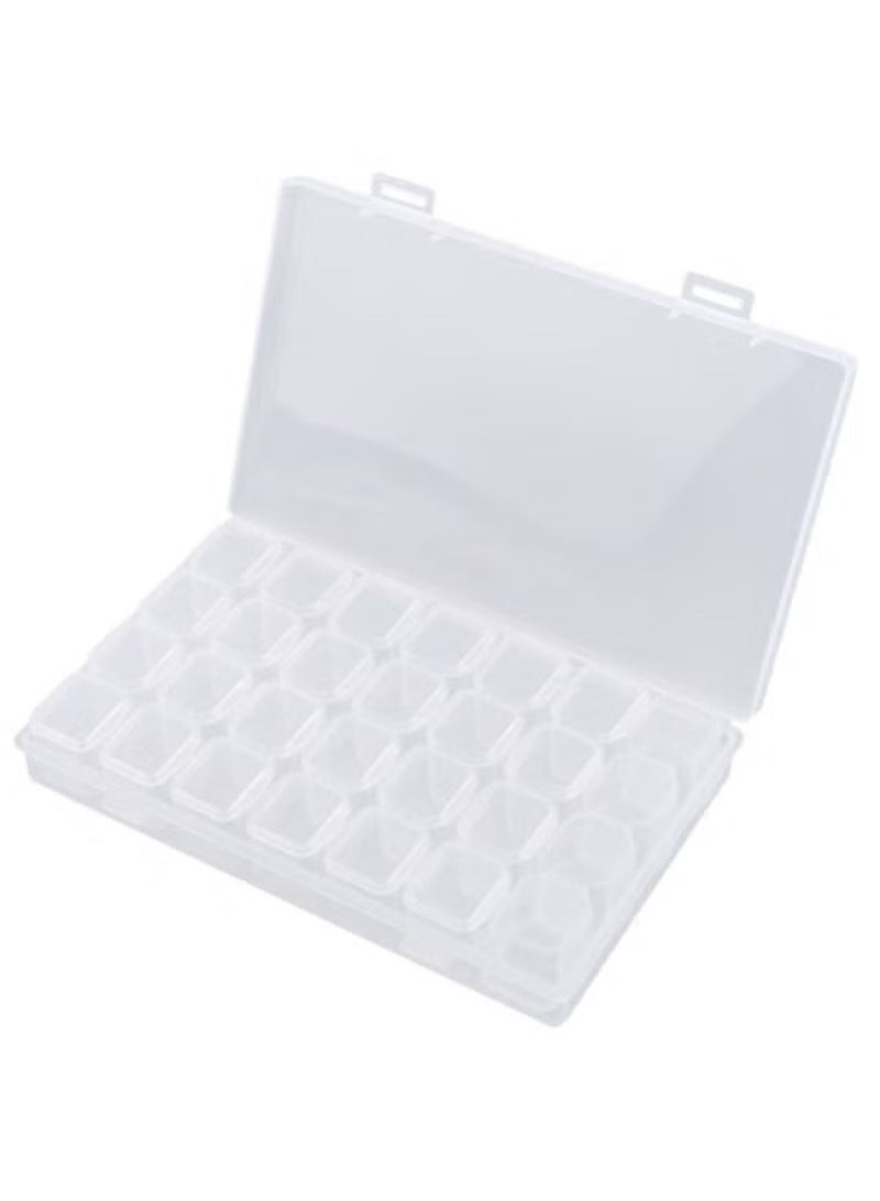 هويتك صندوق تخزين بلاستيكي شفاف ٥٦ شبكة - ٢١×١٧×٢.٥ سم - حافظة منظمة متعددة الأغراض - Image 1