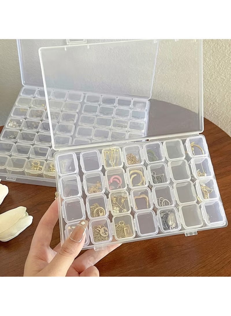 هويتك صندوق تخزين بلاستيكي شفاف ٥٦ شبكة - ٢١×١٧×٢.٥ سم - حافظة منظمة متعددة الأغراض - Image 2