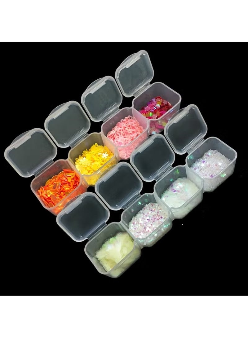 هويتك صندوق تخزين بلاستيكي شفاف ٥٦ شبكة - ٢١×١٧×٢.٥ سم - حافظة منظمة متعددة الأغراض - Image 4